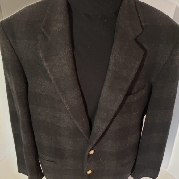 Men's Structure Two Button Wool Blazer - Picture 1 of 4
